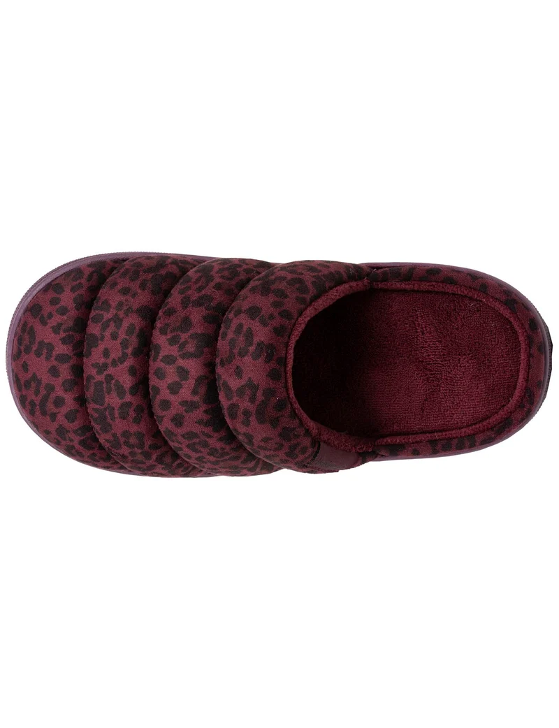 Chaussons mules Femme BLOUP Léopard bordeaux