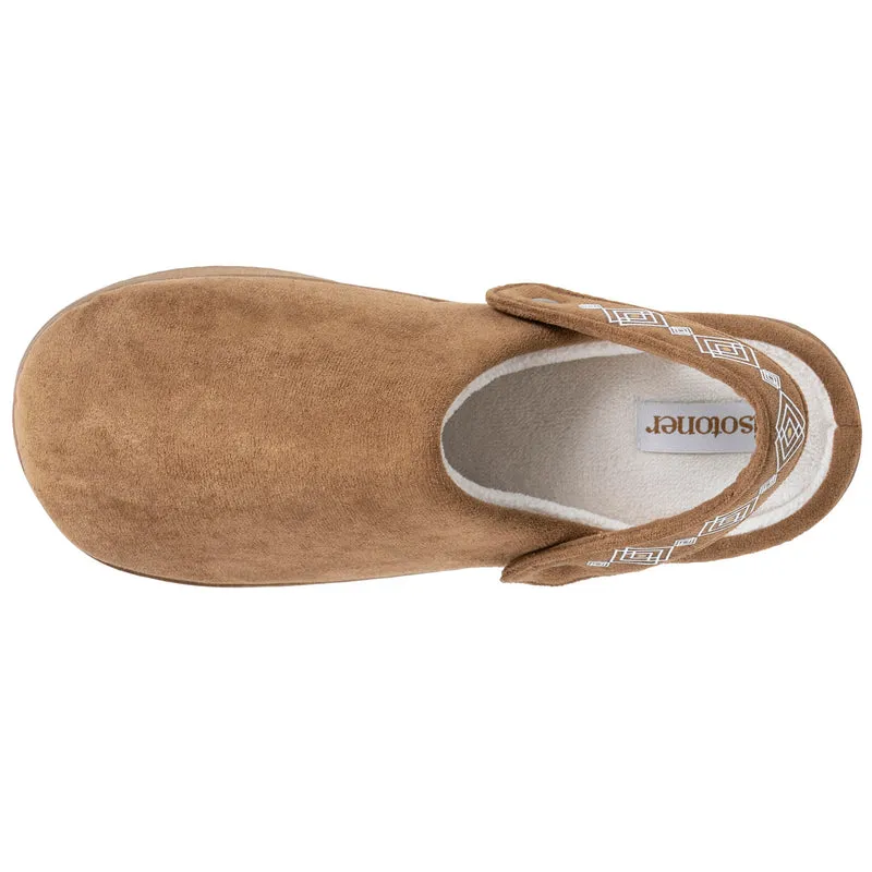 Chaussons mules plateforme Femme bride Camel