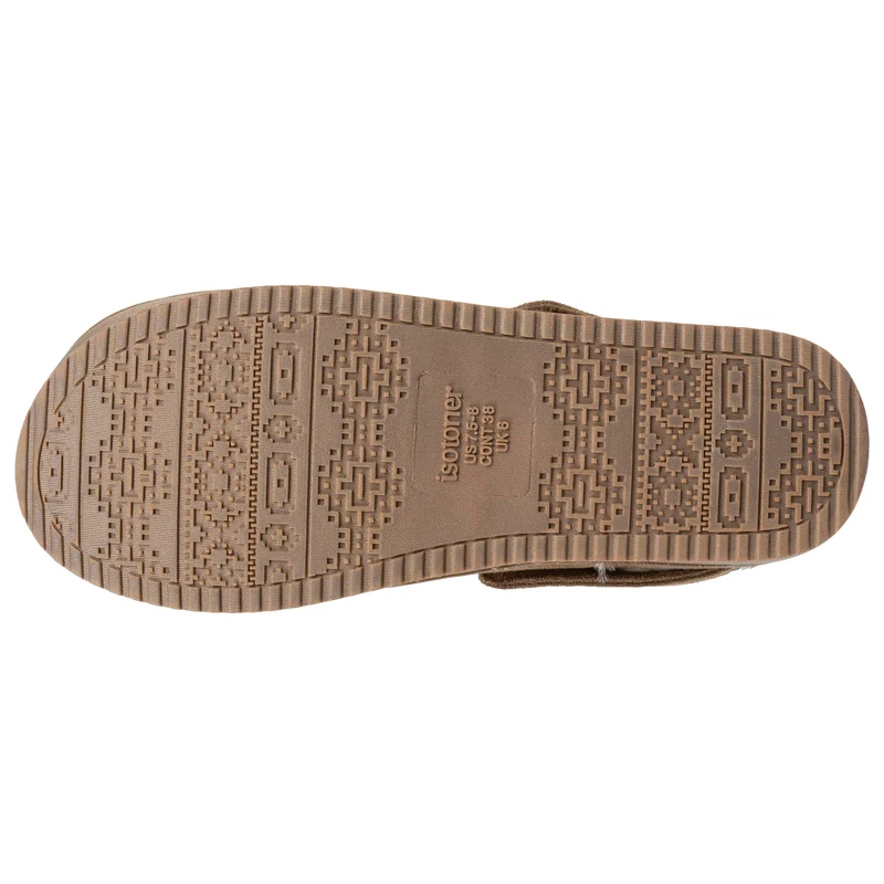 Chaussons mules plateforme Femme bride Camel