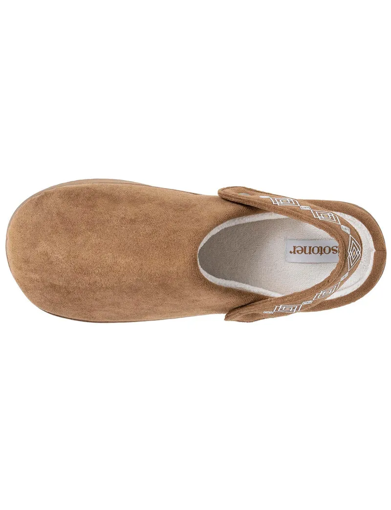 Chaussons mules plateforme Femme bride Camel