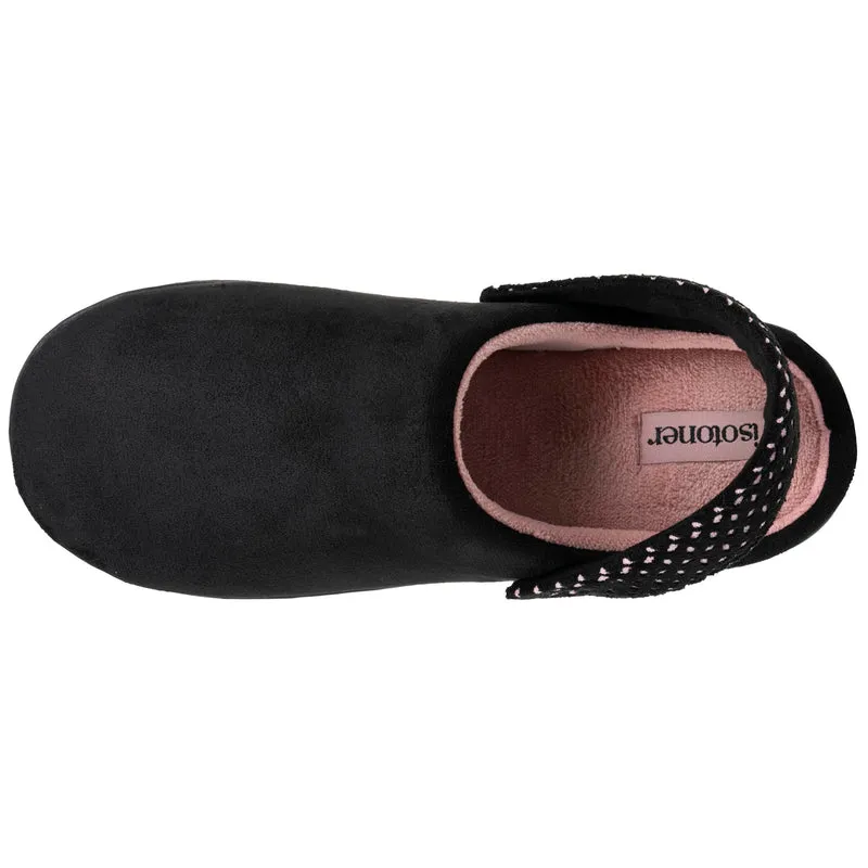 Chaussons mules plateforme Femme à bride Noir