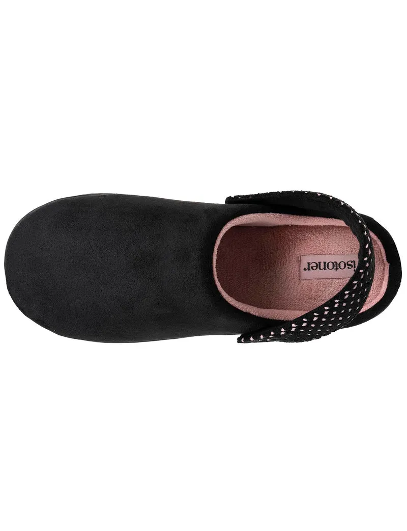 Chaussons mules plateforme Femme à bride Noir