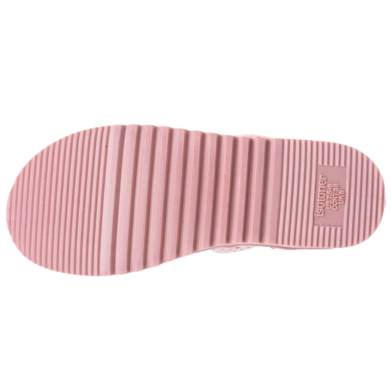Chaussons mules crantées Femme Rose