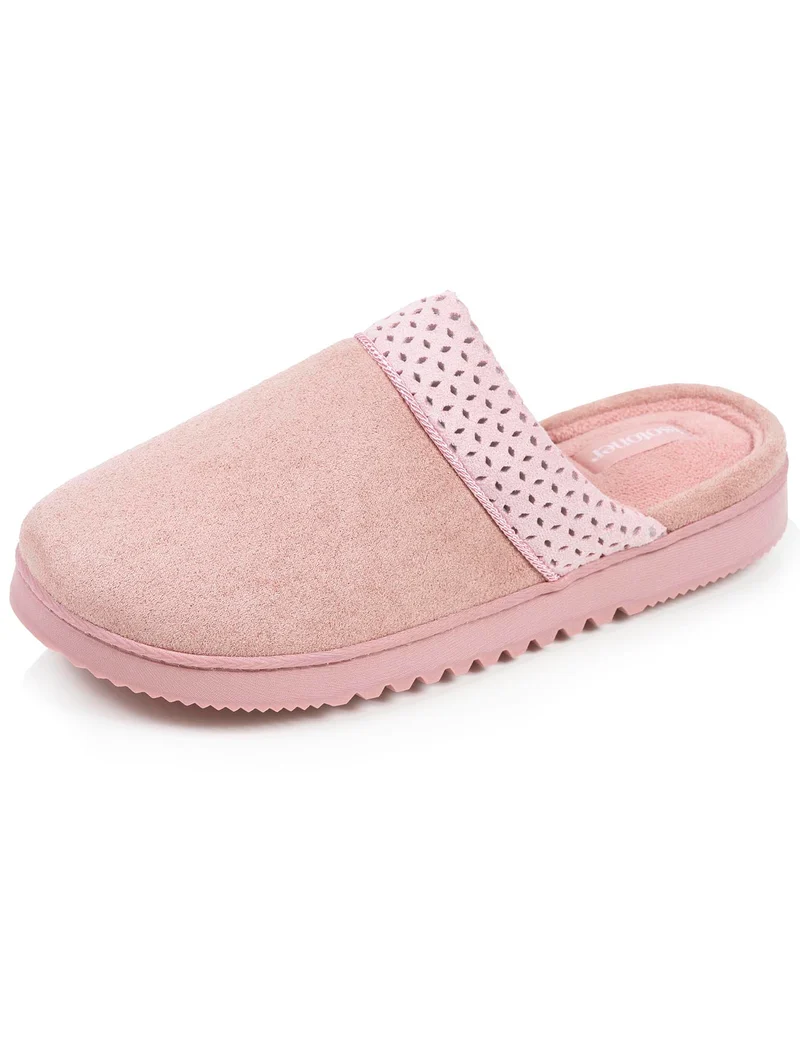 Chaussons mules crantées Femme Rose