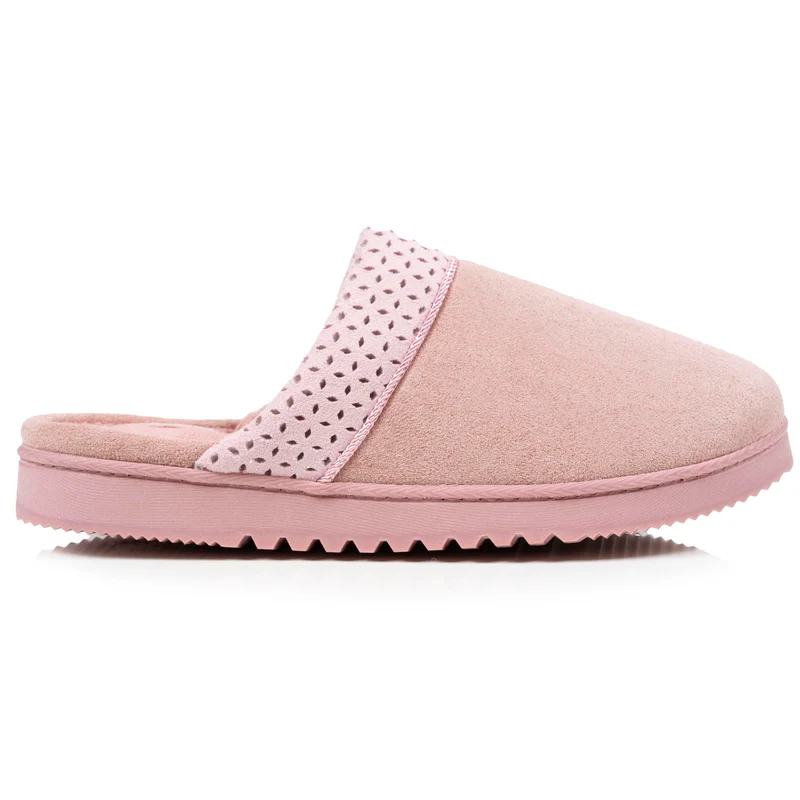 Chaussons mules crantées Femme Rose