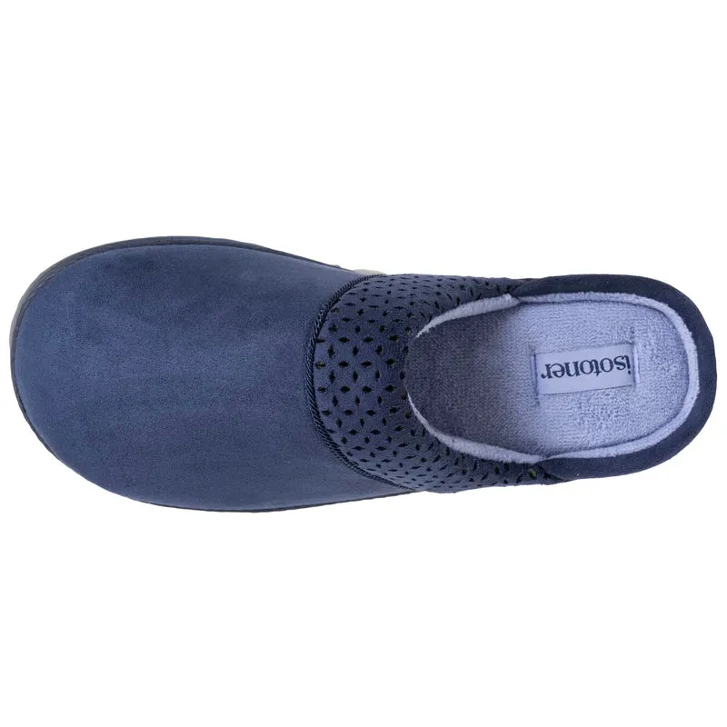 Chaussons mules crantées Femme Marine