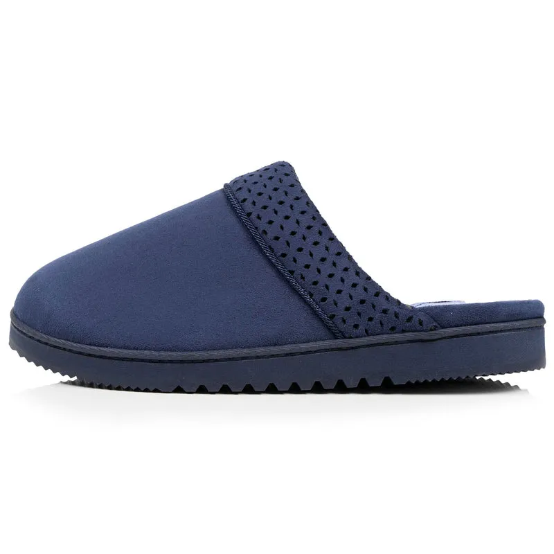 Chaussons mules crantées Femme Marine