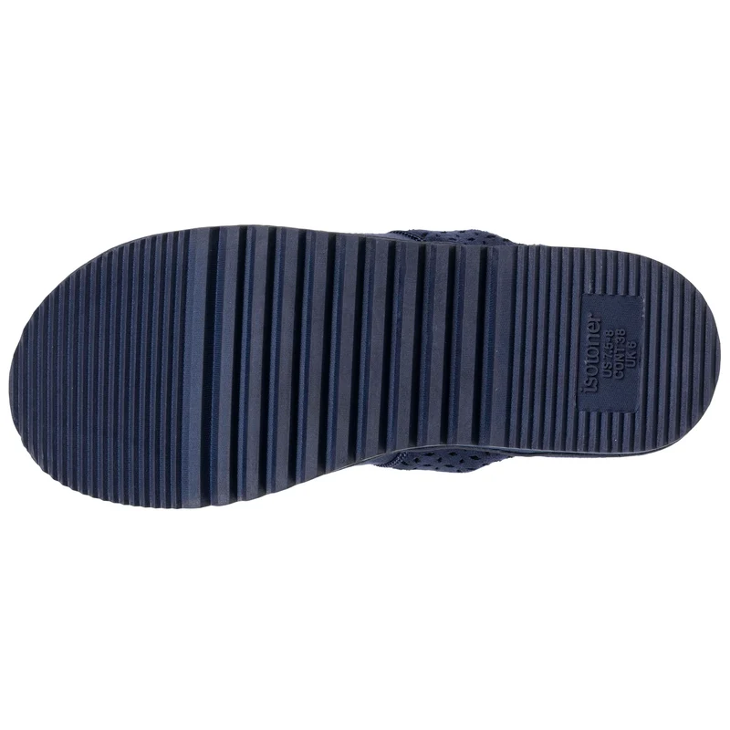 Chaussons mules crantées Femme Marine