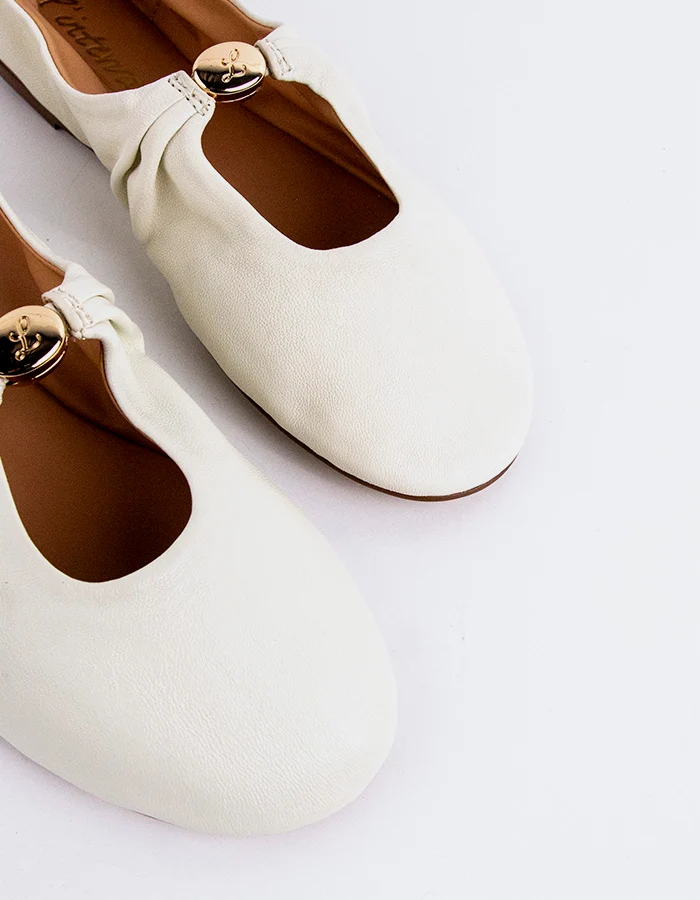 Lucette Cream Leather