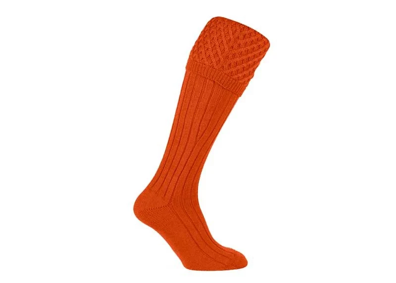 Mi-bas | Orange - Laine Mérinos