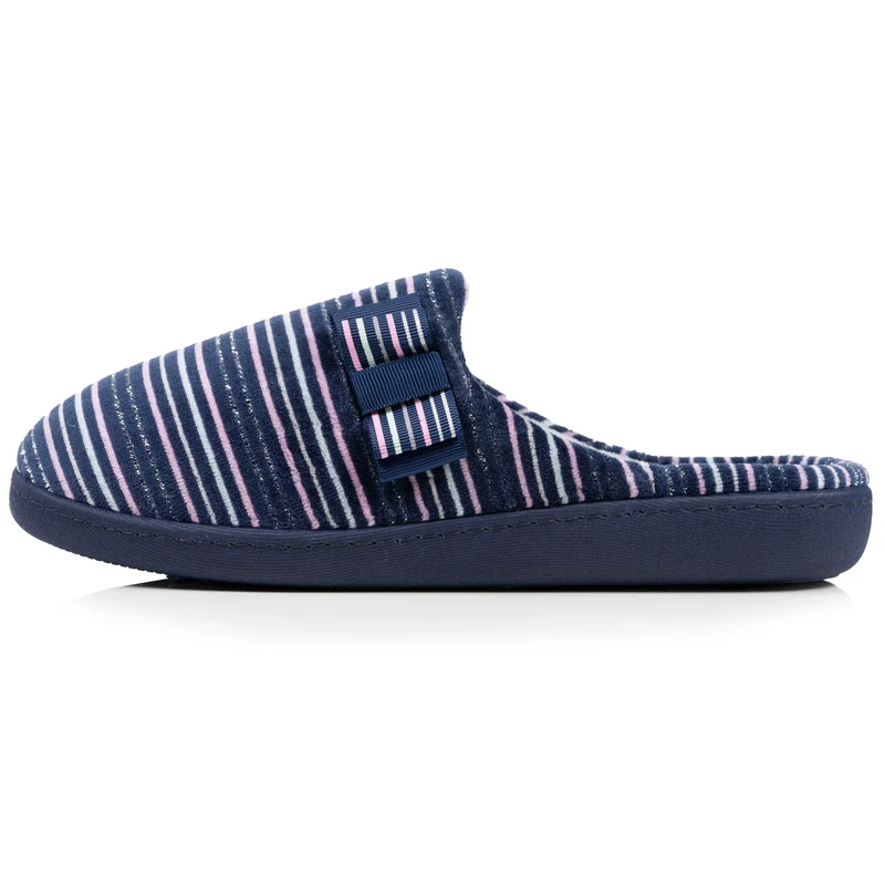 Chaussons mules Femme Rayures marine