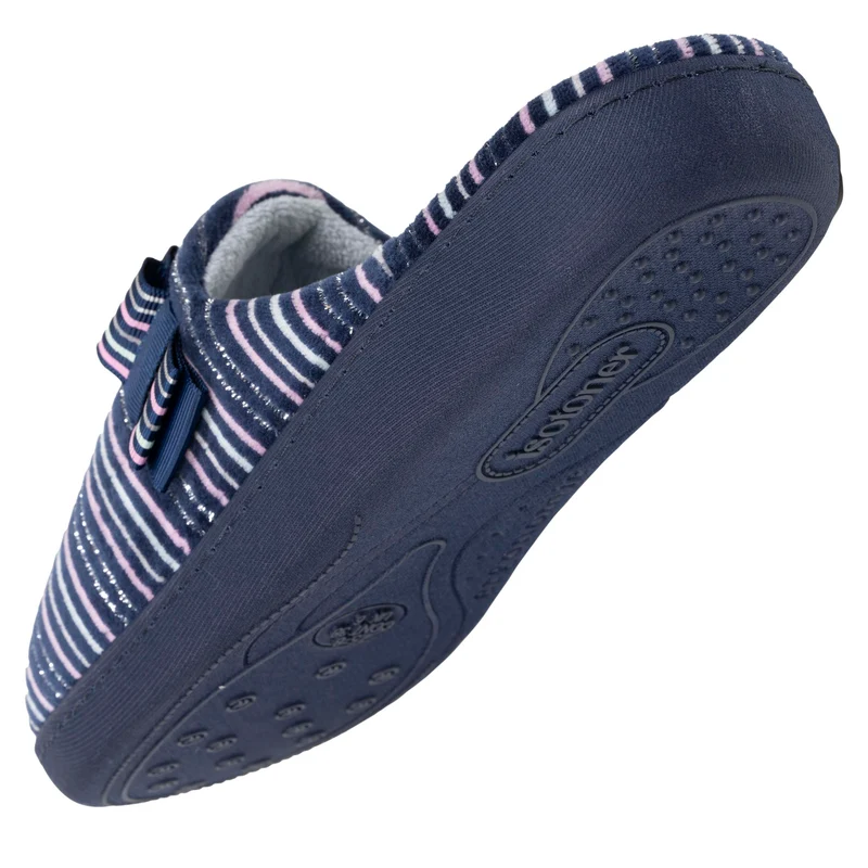 Chaussons mules Femme Rayures marine