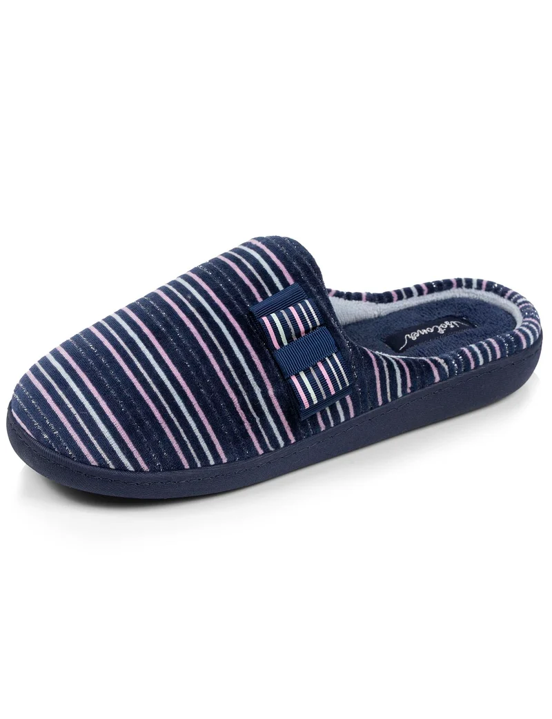Chaussons mules Femme Rayures marine