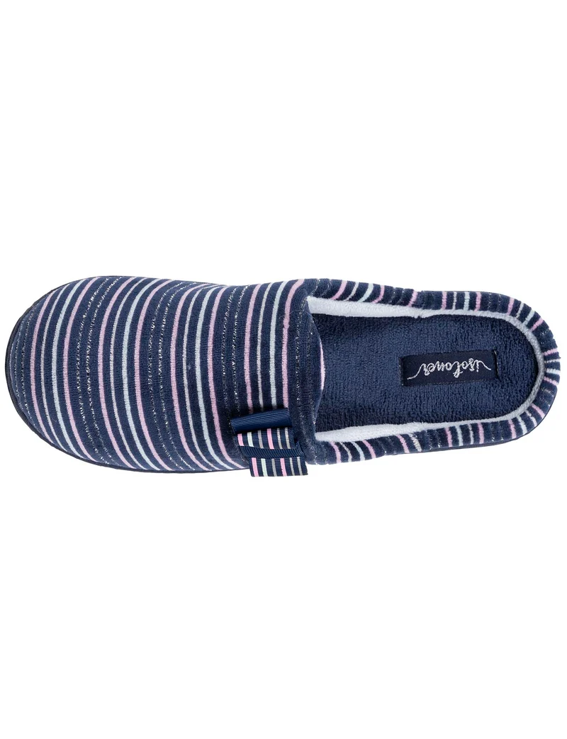 Chaussons mules Femme Rayures marine