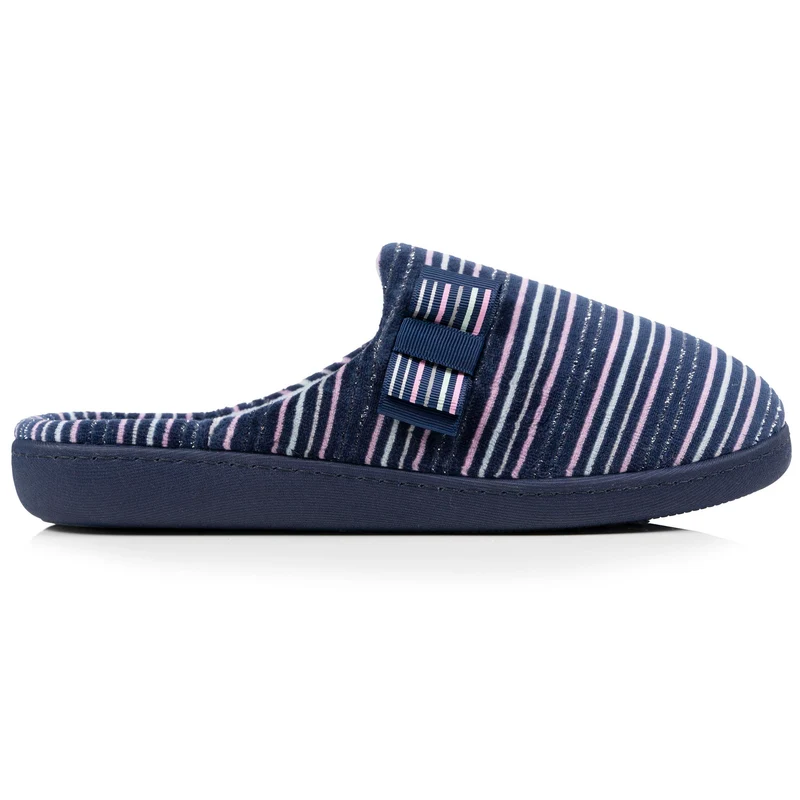 Chaussons mules Femme Rayures marine