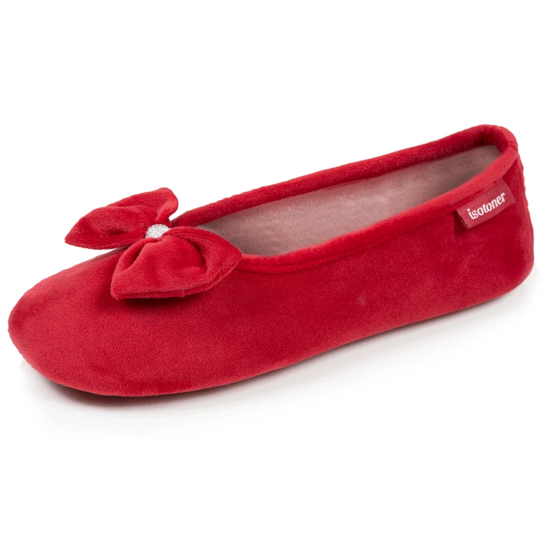 Chaussons ballerines Femme Rouge