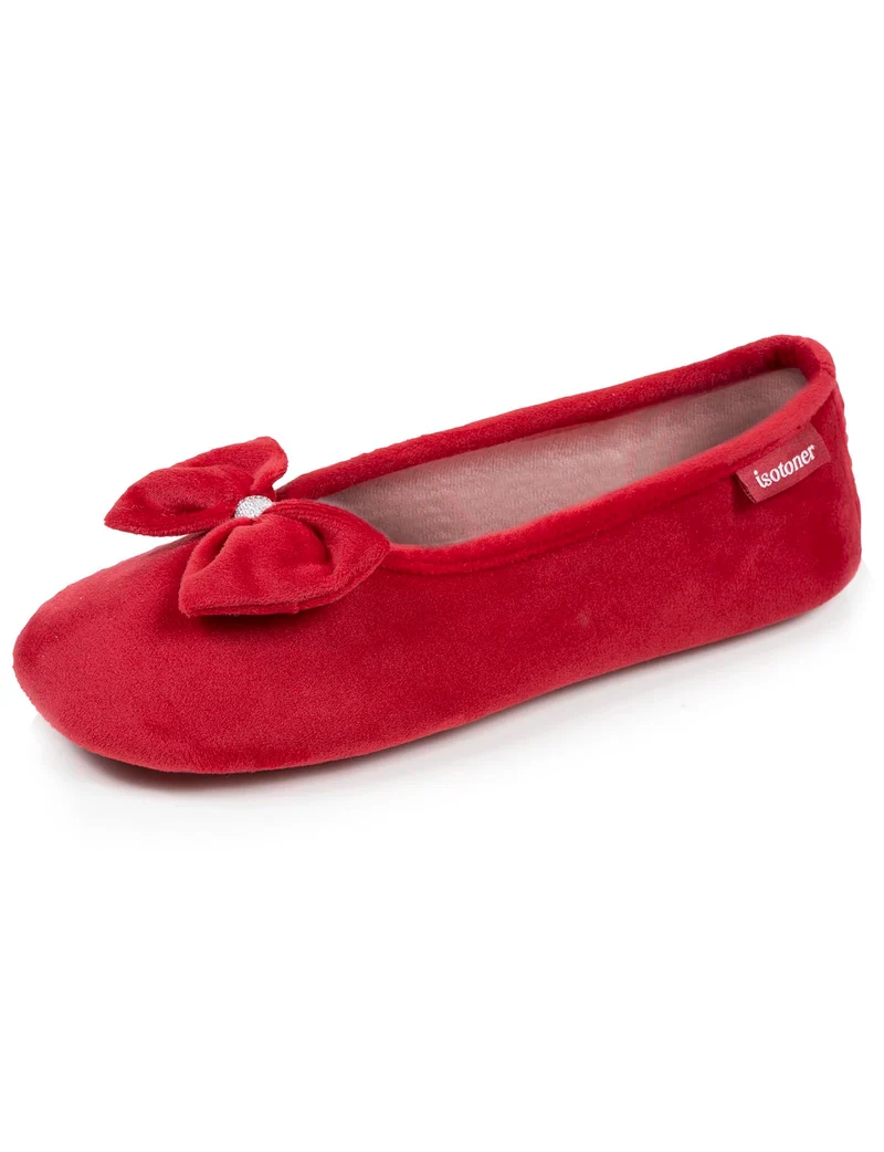 Chaussons ballerines Femme Rouge