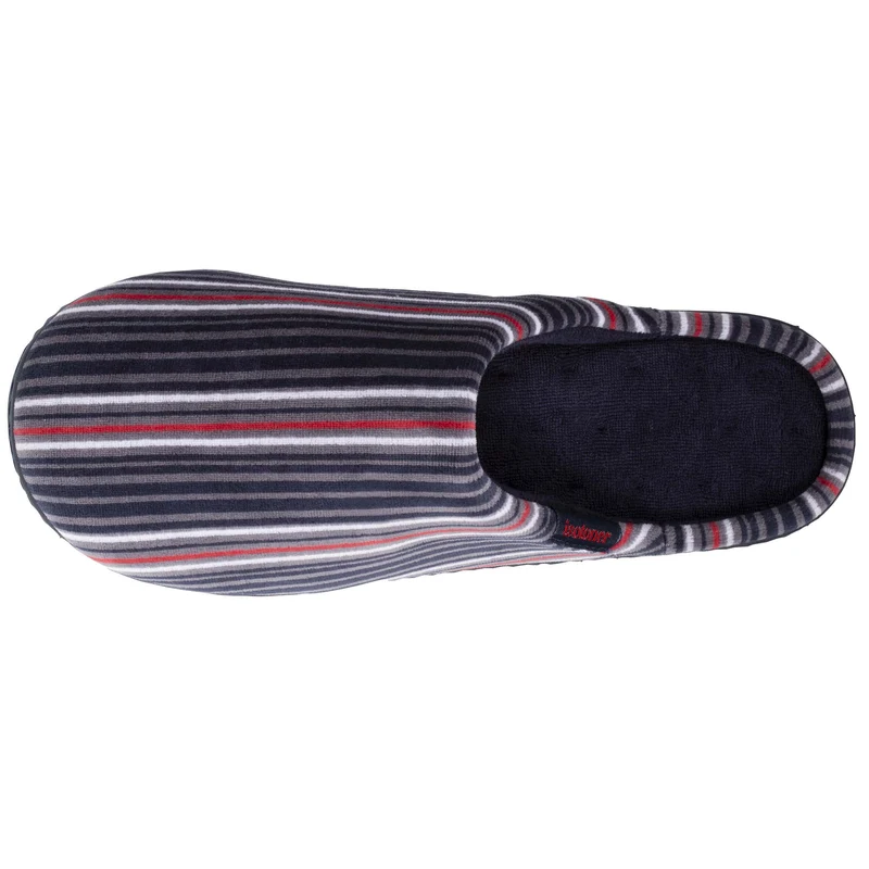 Chaussons mules Homme Rayures bleues