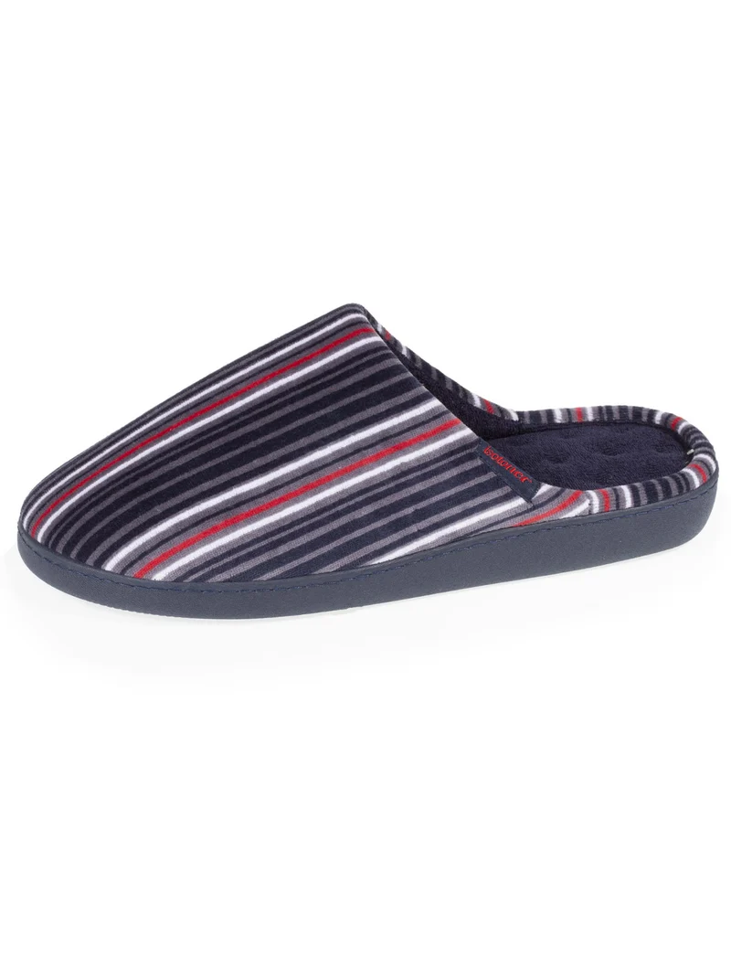 Chaussons mules Homme Rayures bleues