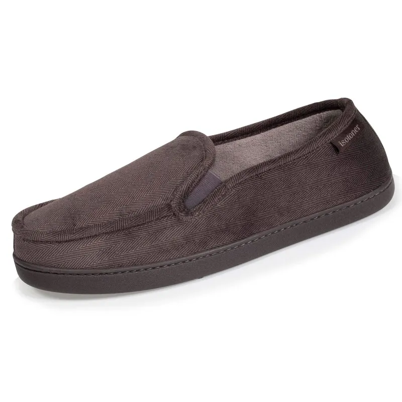 Chaussons mocassins Homme Gris chevrons