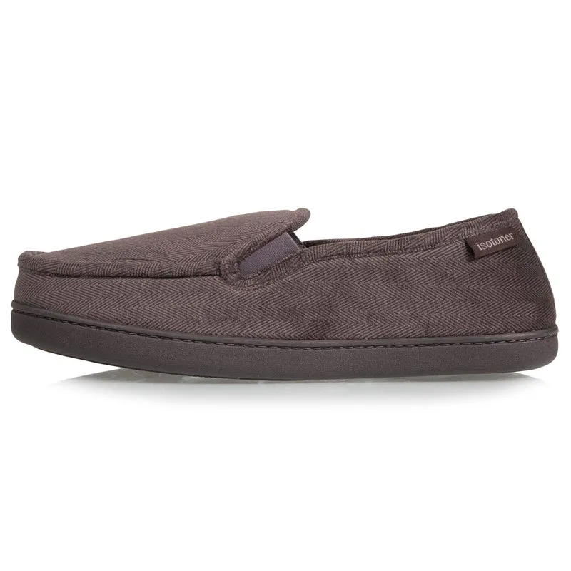 Chaussons mocassins Homme Gris chevrons