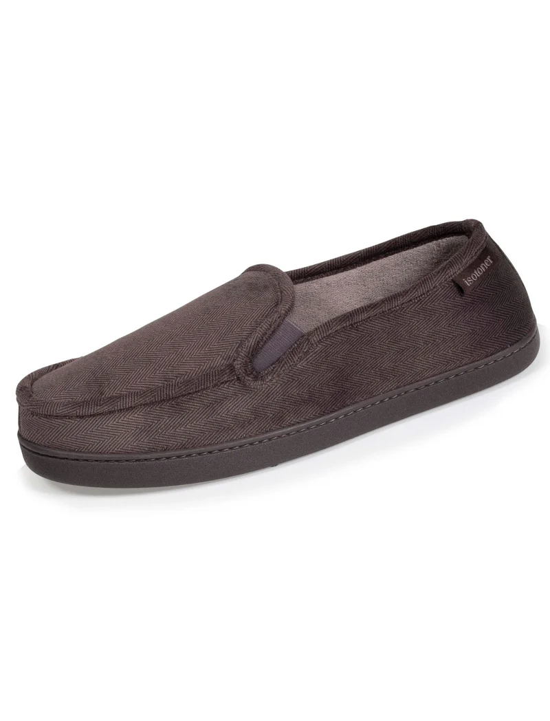 Chaussons mocassins Homme Gris chevrons