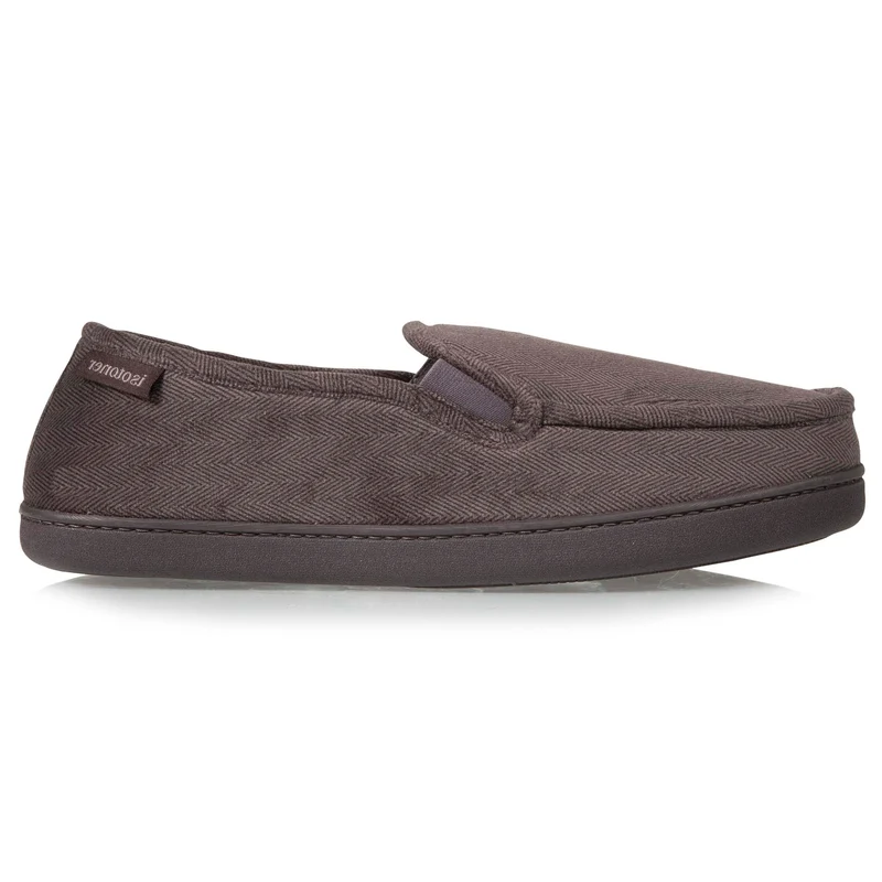 Chaussons mocassins Homme Gris chevrons