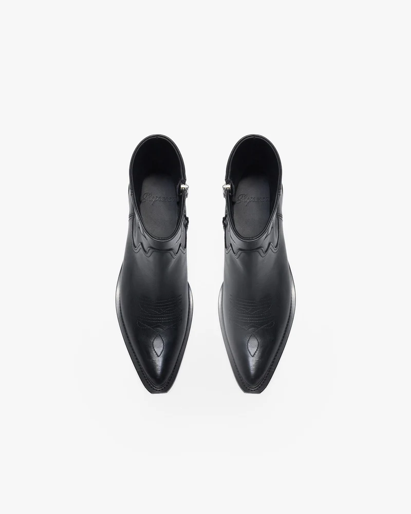 Michael Zip Boot Leather - Black