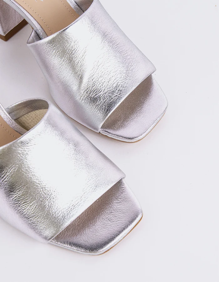 Clarabelle Silver Leather