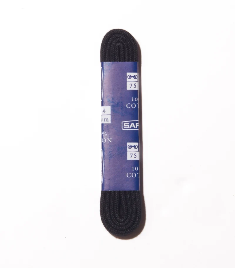 Lacets ronds en coton - Noir
