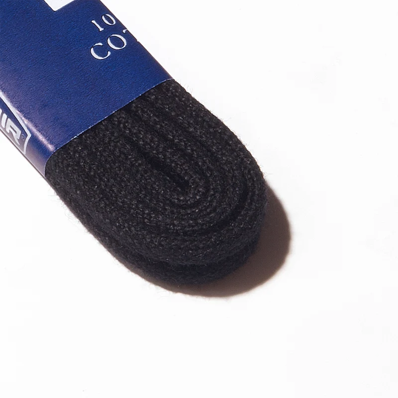 Lacets ronds en coton - Noir