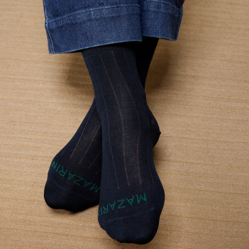 Chaussettes | Bleu marine - Super-solide fil d'Écosse