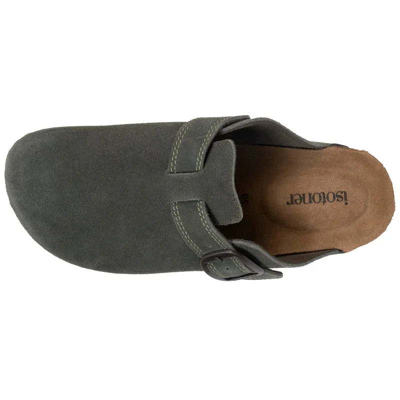Sabots Femme cuir double surpiqures Kaki