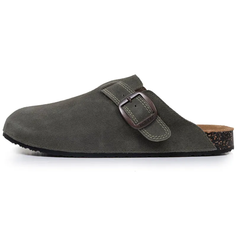 Sabots Femme cuir double surpiqures Kaki