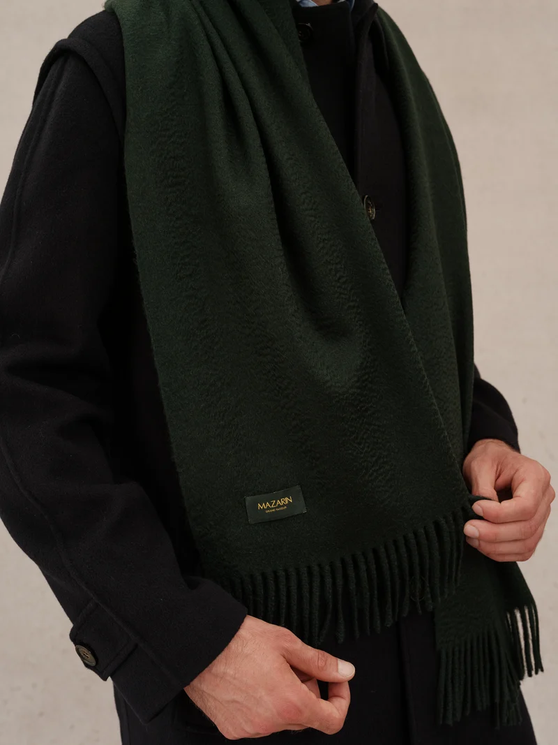Écharpe 100% Cachemire - Vert Académie