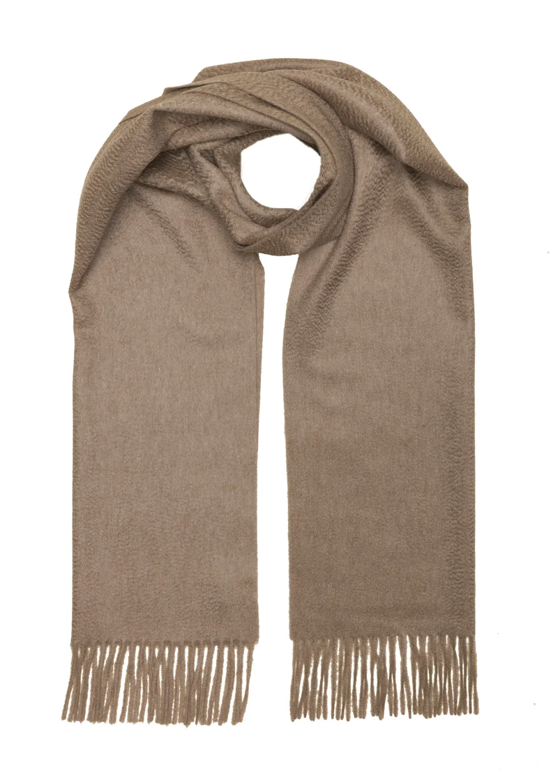 Écharpe 100% Cachemire - Beige foncé