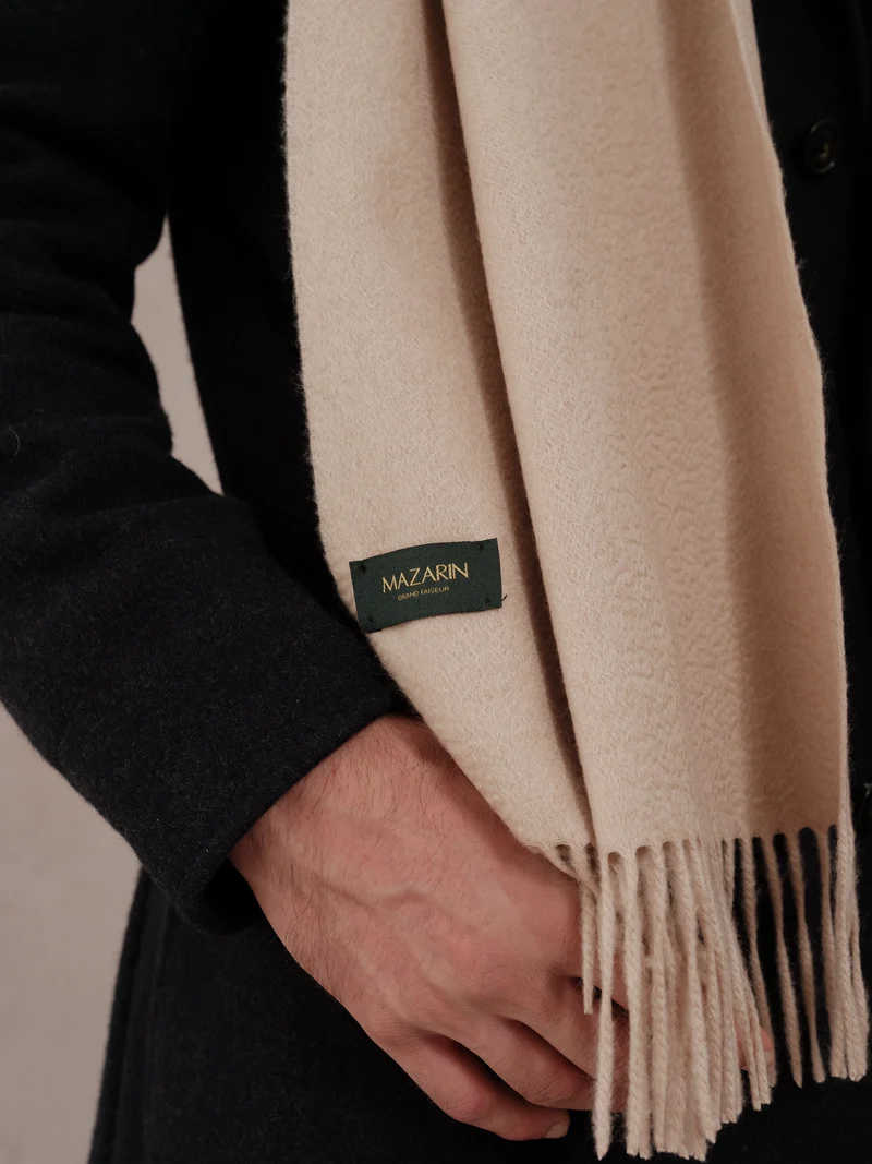 Écharpe 100% Cachemire - Beige clair