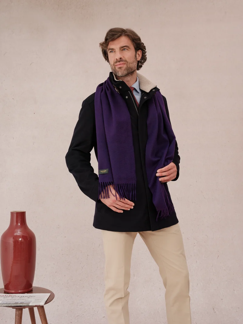 Écharpe 100% Cachemire - Violet Intense