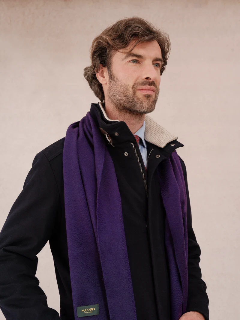 Écharpe 100% Cachemire - Violet Intense