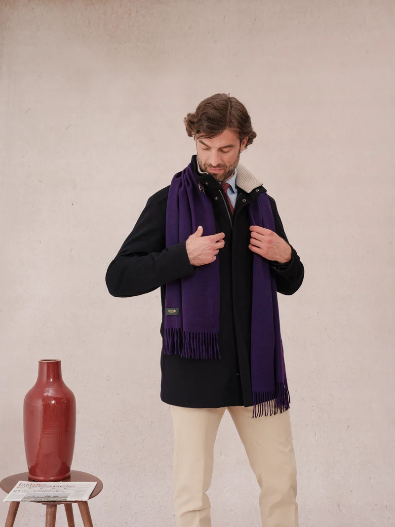 Écharpe 100% Cachemire - Violet Intense
