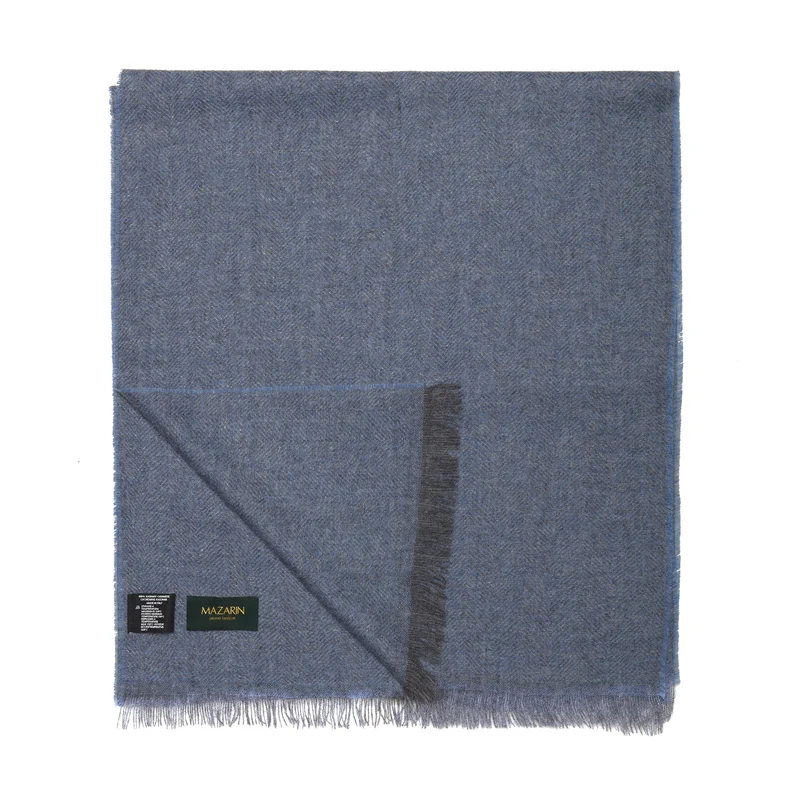 echarpe chevrons-ciel-gris