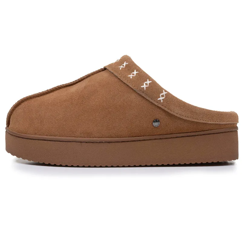 Chaussons mules Femme Camel