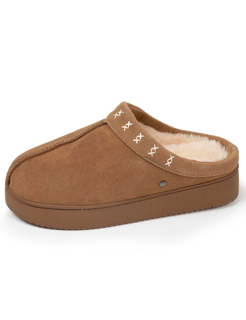 Chaussons mules Femme Camel