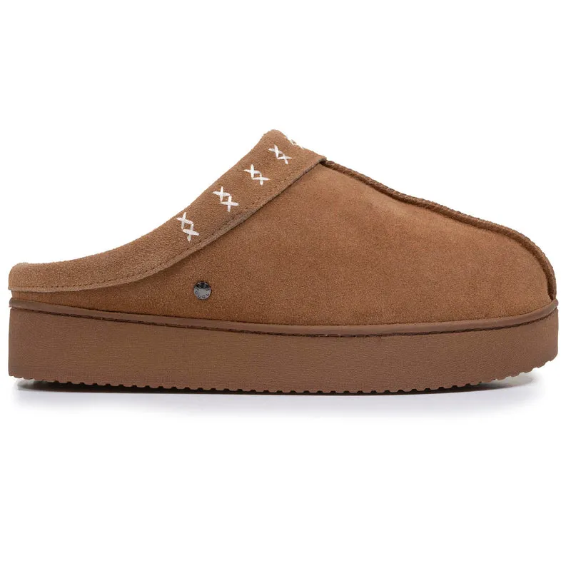 Chaussons mules Femme Camel