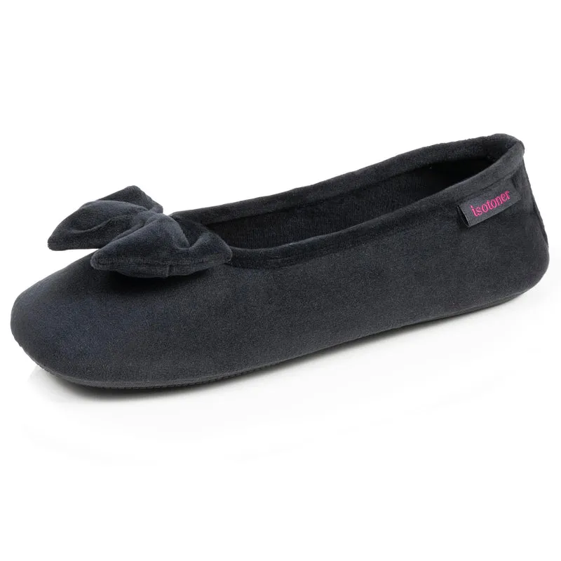 Chaussons ballerines Femme Noir rouges