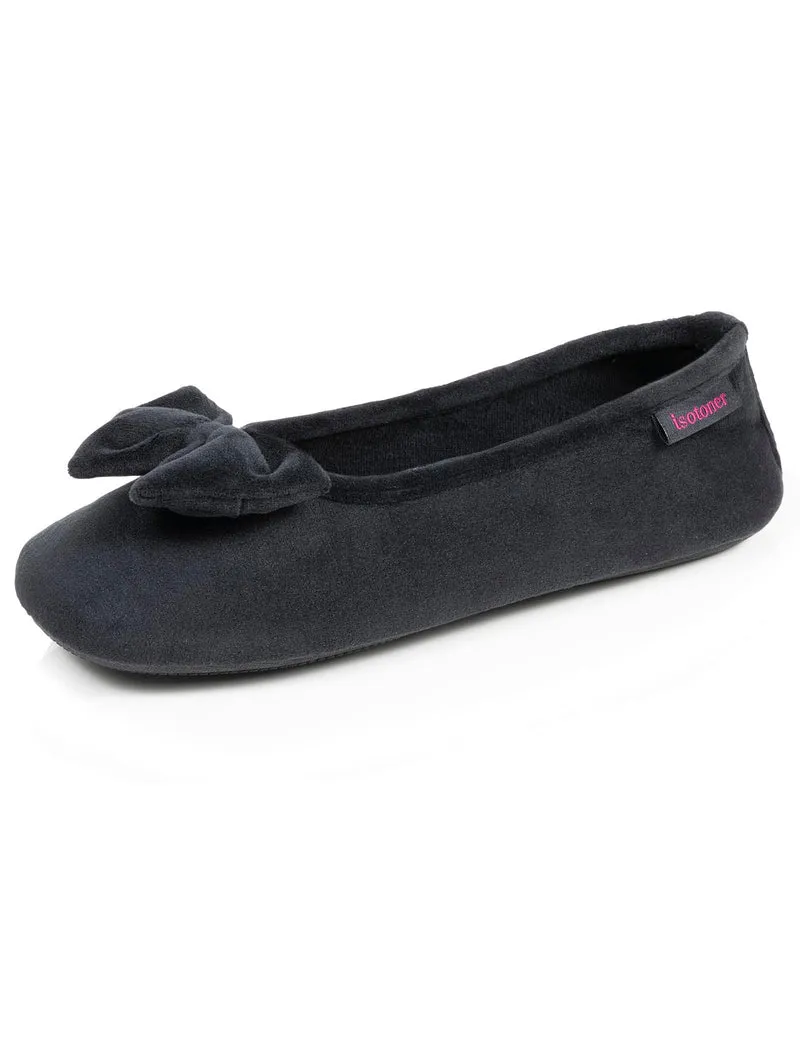 Chaussons ballerines Femme Noir rouges