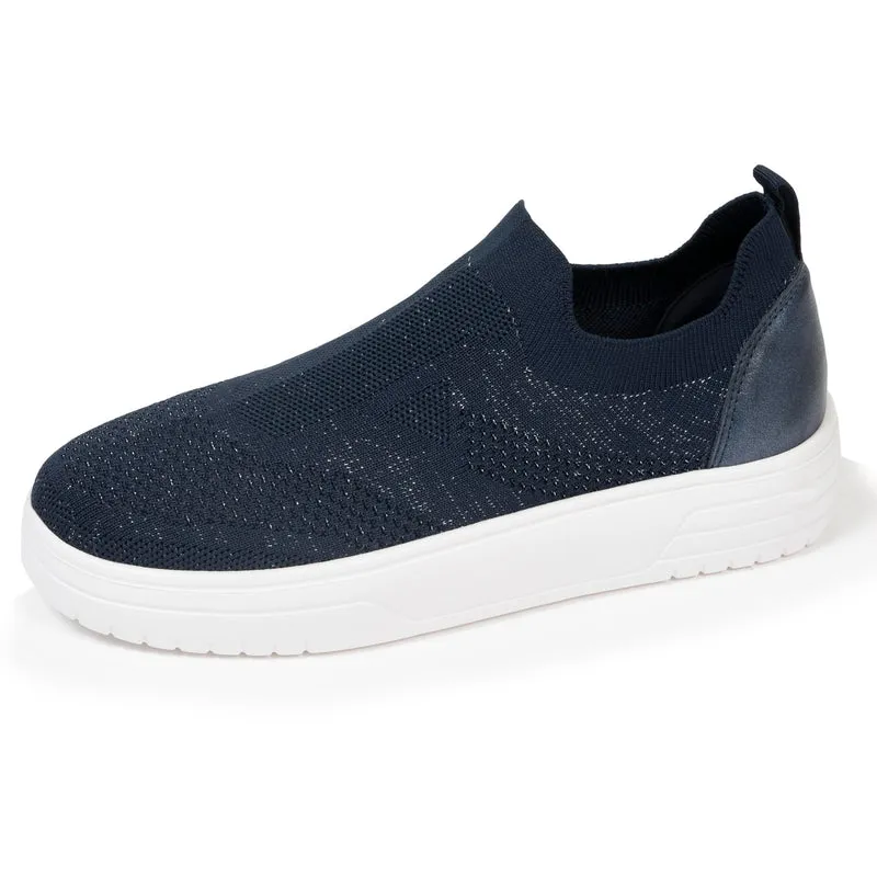 Baskets Femme slip-on plateforme Marine Lurex