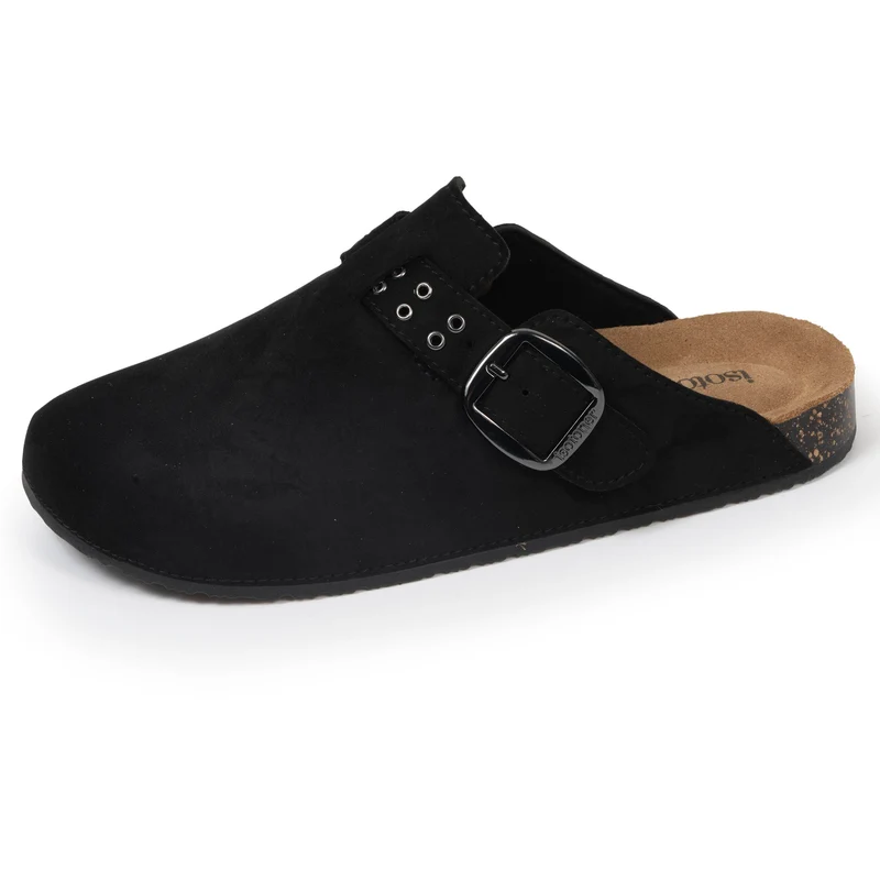 Sabots Femme microsuède œillets Noir