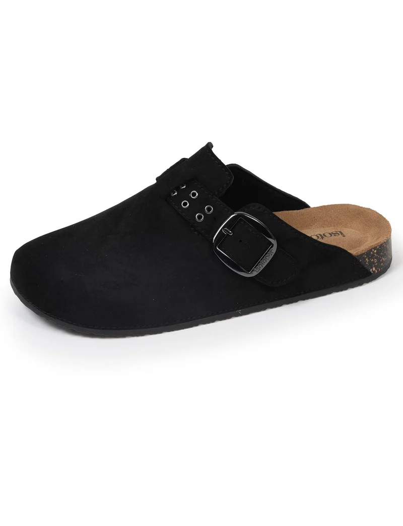 Sabots Femme microsuède œillets Noir