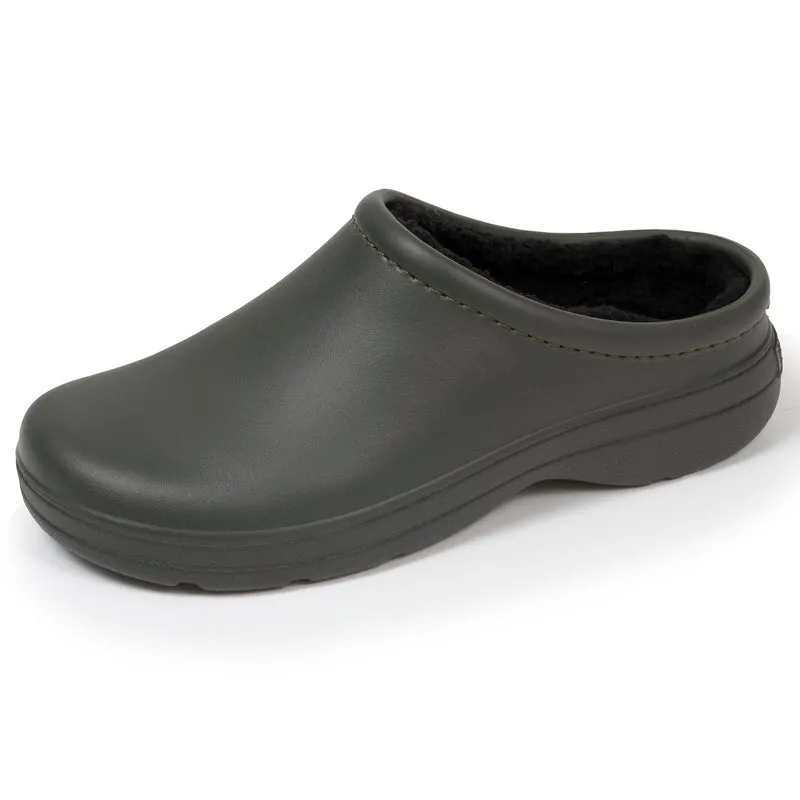 Sabots de jardin Homme fourrés Kaki